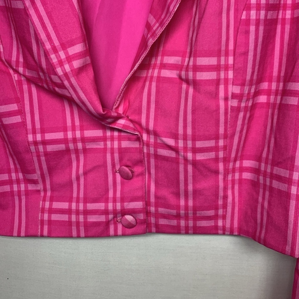 Dolls Kill X Clueless Pink Plaid Blazer - Picture 6 of 9